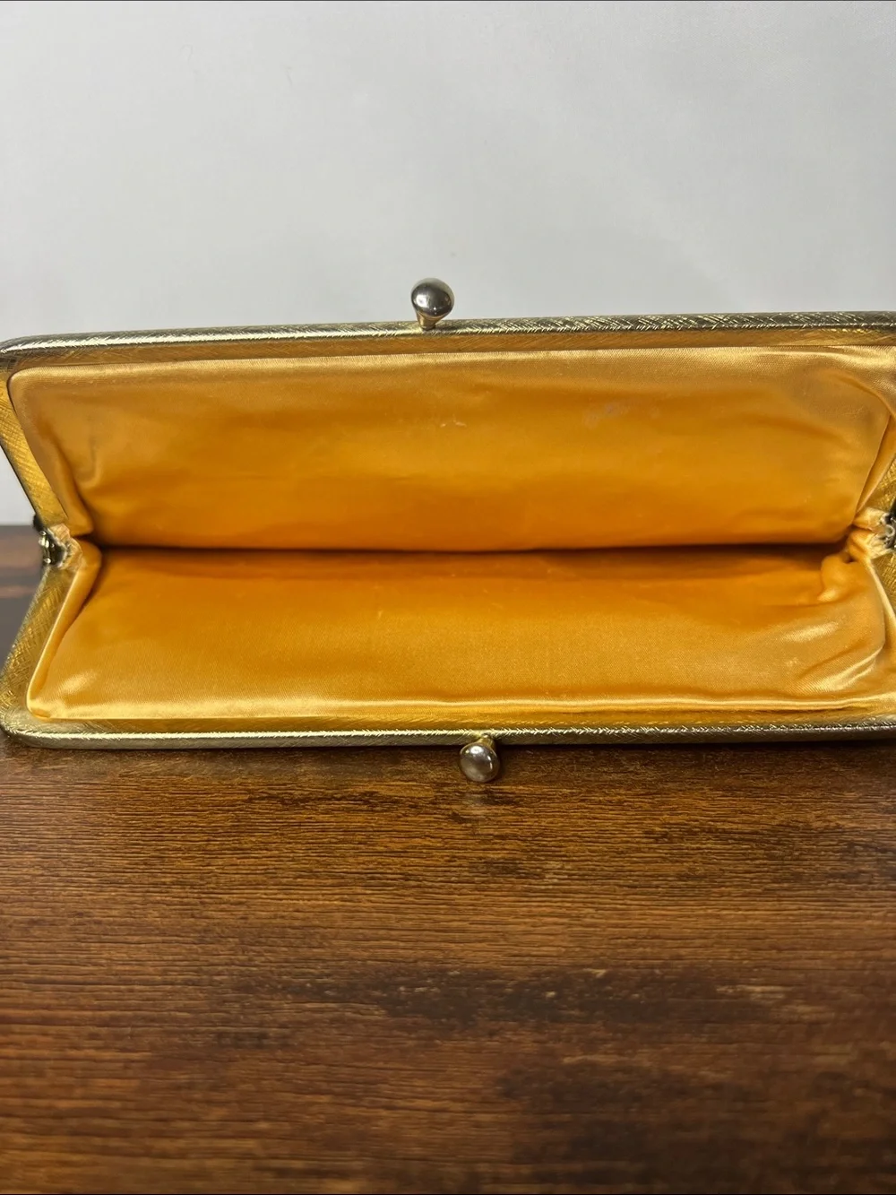 Vintage Black and Gold Scroll-Pattern Frame Clutch